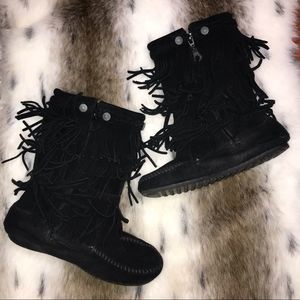 🥰just ii😋 minnetonka fringe / suede leather boots